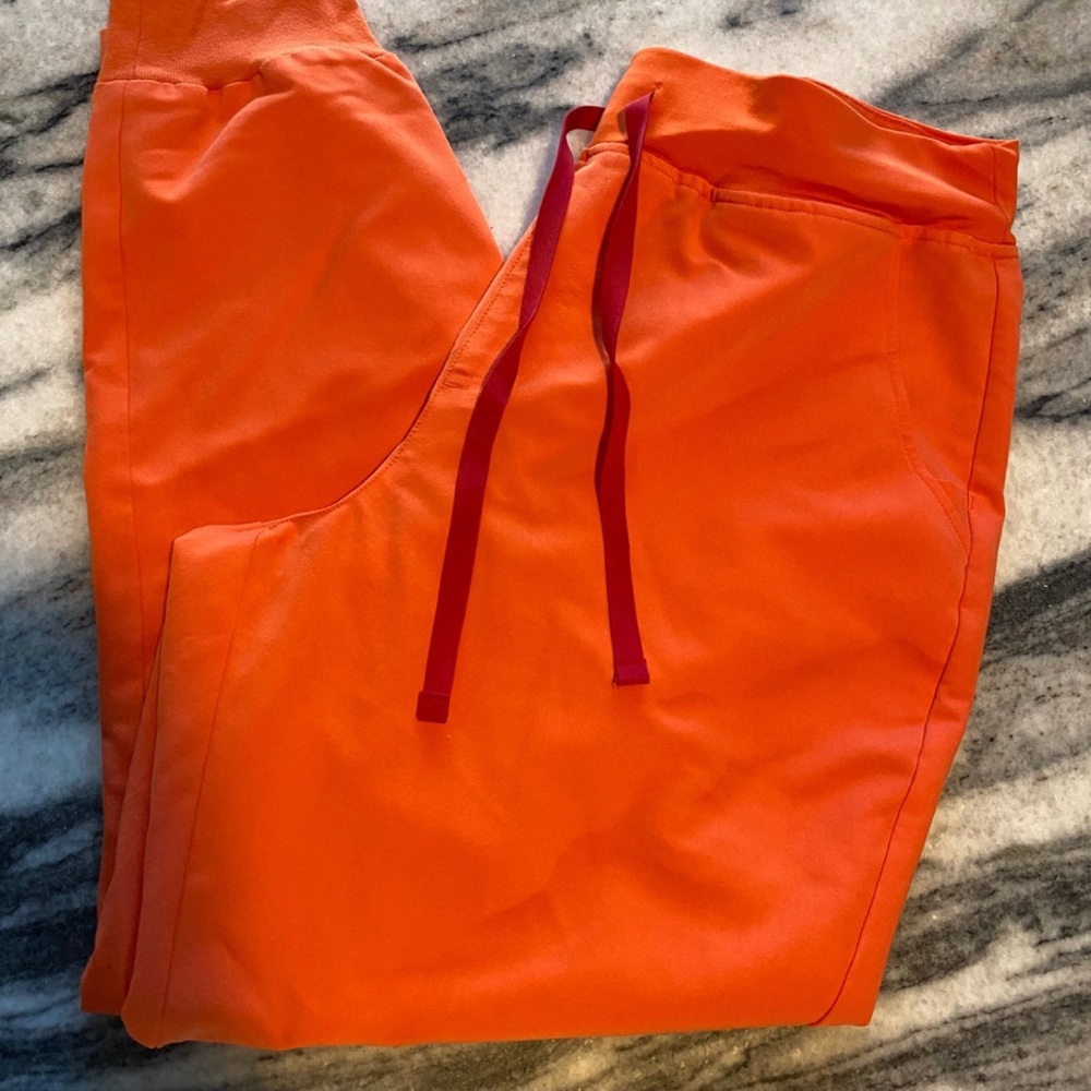 Figs Sunset Orange Zamora Jogger Scrub Pants